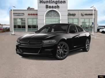 2023 Dodge Charger SXT in a Pitch Black exterior color and Blackinterior. BEACH BLVD OF CARS beachblvdofcars.com 