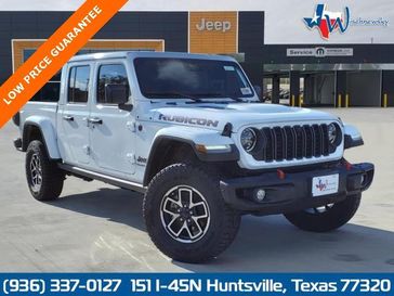 2024 Jeep Gladiator Rubicon X 4x4 in a Bright White Clear Coat exterior color and Blackinterior. Wischnewsky Dodge 936-755-5310 wischnewskydodge.com 