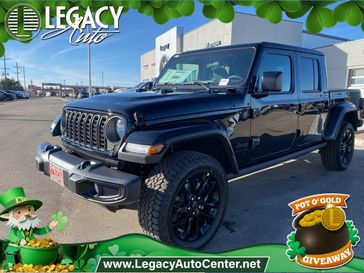 2025 Jeep Gladiator Nighthawk 4x4 in a Black Clear Coat exterior color and Blackinterior. Legacy Auto Center 620-315-9264 legacyautocenter.net 