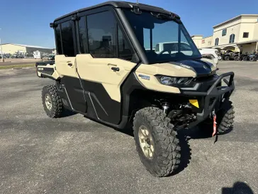 New 2025 CAN-AM DEFENDER MAX LIMITED CAB HD10 DESERT TAN AND STEALTH BLACK 