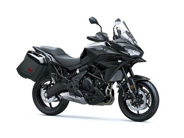 2023 Kawasaki Versys 650 in a Met Spark Black exterior color. New England Powersports 978 338-8990 pixelmotiondemo.com 