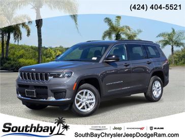 New 2026 Jeep Grand Cherokee L Laredo X 4x2 in a Baltic Gray Metallic Clear Coat exterior color and Global Blackinterior. Southbay Chrysler Jeep Dodge Ram (424) 404-5521 pixelmotiondemo.com 
