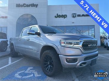 2020 RAM 1500 Limited in a Billet Silver Metallic Clear Coat exterior color and Blackinterior. McCarthy Jeep Ram 816-434-0674 mccarthyjeepram.com 