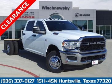 2024 RAM 3500 Tradesman Crew Cab Chassis 4x4 60' Ca in a Bright White Clear Coat exterior color and Diesel Gray/Blackinterior. Wischnewsky Dodge 936-755-5310 wischnewskydodge.com 