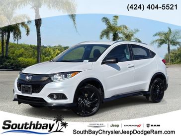 Used 2022 Honda HR-V Sport 2WD CVT in a Platinum White Pearl exterior color and Blackinterior. Southbay Chrysler Jeep Dodge Ram (424) 404-5521 pixelmotiondemo.com 