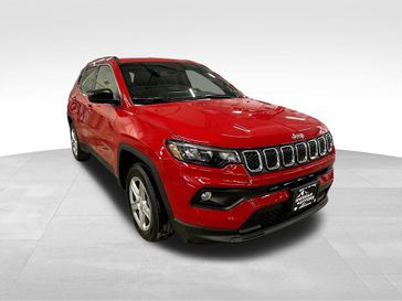 2024 Jeep Compass Latitude 4x4 in a Red exterior color and Blackinterior. Sheridan Motors Auto (307) 218-2217 sheridanmotors.com 