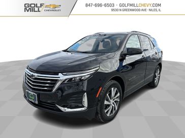2022 Chevrolet Equinox Premier in a Mosaic Black Metallic exterior color and Jet Blackinterior. Glenview Luxury Imports 847-904-1233 glenviewluxuryimports.com 
