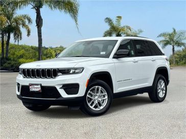 New 2026 Jeep Grand Cherokee Laredo 4x2 in a Bright White Clear Coat exterior color and Global Blackinterior. Southbay Chrysler Jeep Dodge Ram (424) 404-5521 pixelmotiondemo.com 