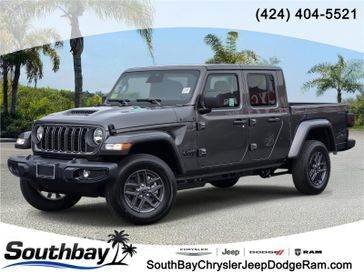 New 2026 Jeep Gladiator Sport S 4x4 in a Granite Crystal Metallic Clear Coat exterior color and Blackinterior. Southbay Chrysler Jeep Dodge Ram (424) 404-5521 pixelmotiondemo.com 