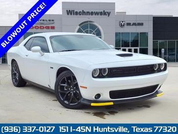 2023 Dodge Challenger R/T in a White Knuckle exterior color and Blackinterior. Wischnewsky Dodge 936-755-5310 wischnewskydodge.com 