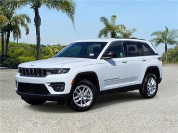 New 2026 Jeep Grand Cherokee Laredo 4x2 in a Bright White Clear Coat exterior color and Global Blackinterior. Southbay Chrysler Jeep Dodge Ram (424) 404-5521 pixelmotiondemo.com 