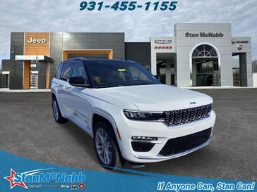 2024 Jeep Grand Cherokee Summit 4xe in a Bright White Clear Coat exterior color and Tupelo/Blackinterior. Stan McNabb Chrysler Dodge Jeep Ram FIAT 931-408-9662 
