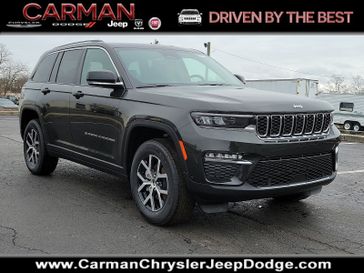 2024 Jeep Grand Cherokee Limited 4x4 in a Rocky Mountain Pearl Coat exterior color and Global Blackinterior. Carman Chrysler Jeep Dodge Ram 302-317-2378 carmanchryslerjeepdodge.com 