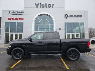 2019 RAM 1500 Classic Big Horn in a Diamond Black Crystal Pearl Coat exterior color and Diesel Gray/Blackinterior. Victor Chrysler Dodge Jeep Ram 585-236-4391 victorcdjr.com 