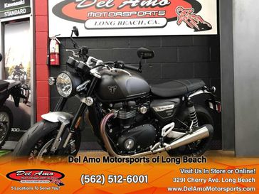 2024 Triumph SPEED TWIN 1200  in a MATTE IRONSTONE/MATTE STORM GREY exterior color. Del Amo Motorsports of Long Beach (562) 362-3160 delamomotorsports.com 