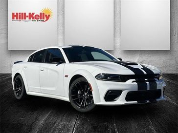 2023 Dodge Charger Scat Pack Widebody in a White Knuckle exterior color and Blackinterior. Hill-Kelly Dodge (850) 786-2130 hillkellydodge.com 
