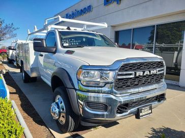 New 2024 RAM 5500 Chassis Cab Tradesman in a White exterior color and Diesel Gray/Blackinterior. Southbay Chrysler Jeep Dodge Ram (424) 404-5521 pixelmotiondemo.com 