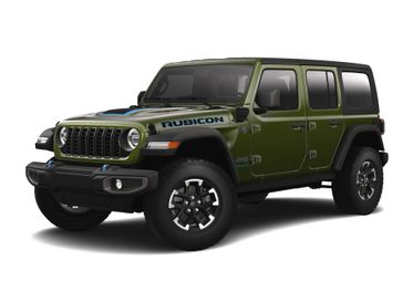2024 Jeep Wrangler 4-door Rubicon 4xe in a Sarge Green Clear Coat exterior color and Blackinterior. J Star Chrysler Dodge Jeep Ram of Anaheim Hills 888-802-2956 jstarcdjrofanaheimhills.com 