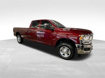 2024 RAM 3500 Tradesman Crew Cab 4x4 8' Box in a Delmonico Red Pearl Coat exterior color and Diesel Gray/Blackinterior. Sheridan Motors Auto (307) 218-2217 sheridanmotors.com 