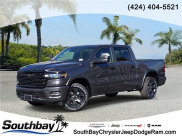 New 2026 RAM 1500 Big Horn Crew Cab 4x2 5'7' Box in a Granite Crystal Metallic Clear Coat exterior color and Blackinterior. Southbay Chrysler Jeep Dodge Ram (424) 404-5521 pixelmotiondemo.com 