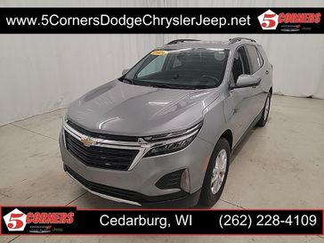 2024 Chevrolet Equinox LT in a Sterling Gray Metallic exterior color and Jet Blackinterior. 5 Corners Dodge Chrysler Jeep 262-228-4109 5cornersdodgechryslerjeep.net 