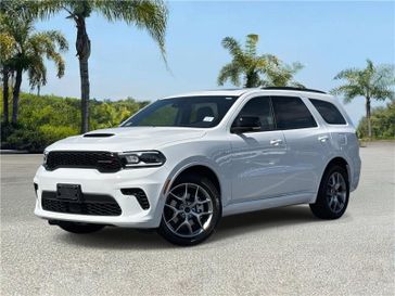 New 2026 Dodge Durango Gt Plus Awd Hemi V8 in a White Knuckle Clear Coat exterior color and Red/Black/Ebonyinterior. Southbay Chrysler Jeep Dodge Ram (424) 404-5521 pixelmotiondemo.com 