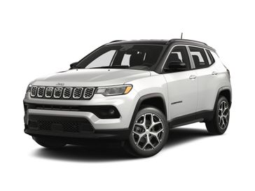 2024 Jeep Compass Limited 4x4 in a Bright White Clear Coat exterior color. Watson's Manistee Chrysler Inc 231-299-8691 watsonsmanisteechrysler.com 