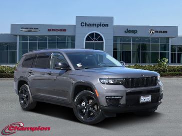 2023 Jeep Grand Cherokee L Limited in a Baltic Gray Metallic Clear Coat exterior color and Global Blackinterior. Champion Alfa Romeo FIAT 800-549-1292 pixelmotiondemo.com 