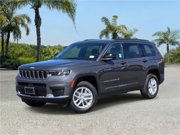 New 2026 Jeep Grand Cherokee L Laredo X 4x2 in a Baltic Gray Metallic Clear Coat exterior color and Global Blackinterior. Southbay Chrysler Jeep Dodge Ram (424) 404-5521 pixelmotiondemo.com 