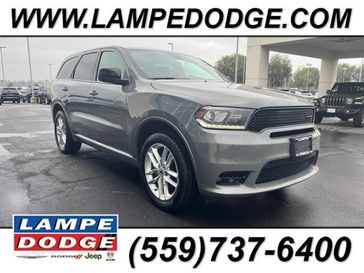 2020 Dodge Durango GT in a Destroyer Gray Clear Coat exterior color and Blackinterior. Lampe Chrysler Dodge Jeep RAM 559-471-3085 pixelmotiondemo.com 