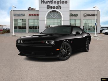 2023 Dodge Challenger R/T Scat Pack in a Pitch Black exterior color and Blackinterior. BEACH BLVD OF CARS beachblvdofcars.com 
