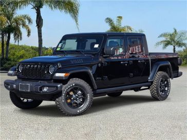 New 2026 Jeep Gladiator Willys 4x4 in a Black Clear Coat exterior color and Blackinterior. Southbay Chrysler Jeep Dodge Ram (424) 404-5521 pixelmotiondemo.com 