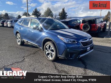 2021 Subaru Outback Limited in a Abyss Blue Pearl exterior color and Slate Blackinterior. Legacy Chrysler Jeep Dodge RAM 541-663-4885 legacychryslerjeepdodgeram.com 