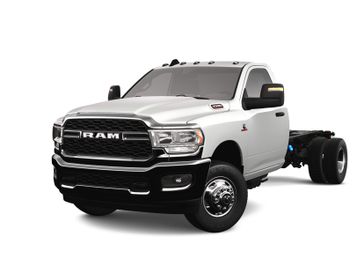 2024 RAM 3500 Tradesman Chassis Regular Cab 4x2 84' Ca in a Bright White Clear Coat exterior color and Diesel Gray/Blackinterior. McPeek's Chrysler Dodge Jeep Ram of Anaheim 888-861-6929 mcpeeksdodgeanaheim.com 