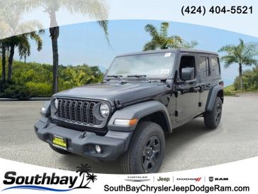 New 2026 Jeep Wrangler Sport in a Black exterior color and Blackinterior. Southbay Chrysler Jeep Dodge Ram (424) 404-5521 pixelmotiondemo.com 