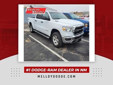 2023 RAM 1500 Big Horn Lone Star in a Bright White Clear Coat exterior color and Blackinterior. Melloy Dodge RAM FIAT 505-588-4459 melloydodge.com 