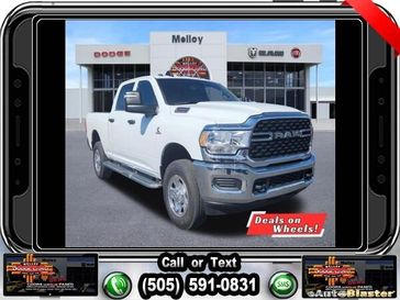 2024 RAM 3500 Tradesman Crew Cab 4x4 6'4' Box in a Bright White Clear Coat exterior color and Blackinterior. Melloy Dodge RAM FIAT 505-588-4459 melloydodge.com 