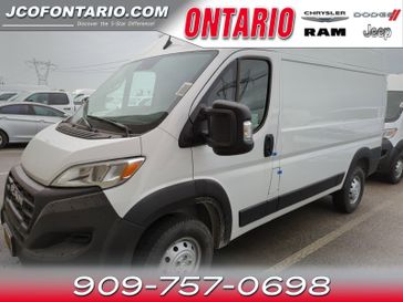 2023 RAM Promaster 1500 Cargo Van High Roof 136' Wb in a Bright White Clear Coat exterior color and Blackinterior. Jeep Chrysler Dodge RAM FIAT of Ontario 909-757-0698 jcofontario.com 