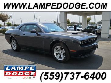 2023 Dodge Challenger SXT in a Granite exterior color and Blackinterior. Lampe Chrysler Dodge Jeep RAM 559-471-3085 pixelmotiondemo.com 