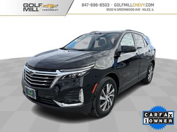 2022 Chevrolet Equinox Premier in a Mosaic Black Metallic exterior color and Jet Blackinterior. Glenview Luxury Imports 847-904-1233 glenviewluxuryimports.com 