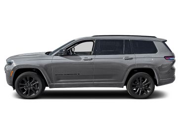 New 2026 Jeep Grand Cherokee L Limited in a Baltic Gray Metallic Clear Coat exterior color and Global Blackinterior. Perkins La Junta 719-383-2250 perkinslajunta.com 