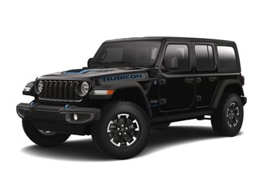 2024 Jeep Wrangler 4-door Rubicon 4xe in a Black Clear Coat exterior color and Blk Sustainable Premiuminterior. J Star Chrysler Dodge Jeep Ram of Anaheim Hills 888-802-2956 jstarcdjrofanaheimhills.com 