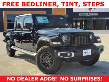 2024 Jeep Gladiator Sport S 4x4 in a Black Clear Coat exterior color. Wischnewsky Dodge 936-755-5310 wischnewskydodge.com 