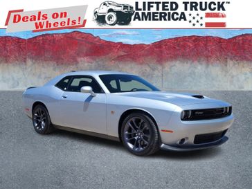 2023 Dodge Challenger R/T Scat Pack in a Triple Nickel Clear Coat exterior color and Blackinterior. Lifted Truck America 888-267-0644 liftedtruckamerica.com 