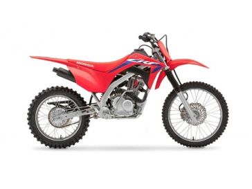 2024 Honda CRF 125F (Big Wheel) in a Red exterior color. Parkway Cycle (617)-544-3810 parkwaycycle.com 