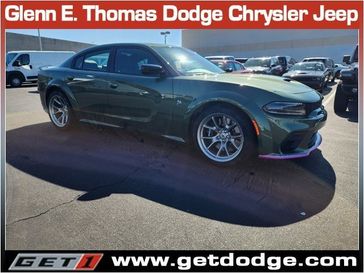2023 Dodge Charger Scat Pack Swinger in a F8 Green exterior color. Glenn E Thomas 100 Years Of Excellence (866) 340-5075 getdodge.com 