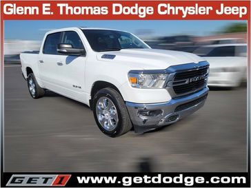 2020 RAM 1500 Big Horn in a Bright White Clear Coat exterior color and Diesel Gray/Blackinterior. Glenn E Thomas 100 Years Of Excellence (866) 340-5075 getdodge.com 