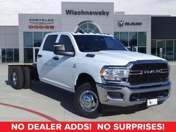 2024 RAM 3500 Tradesman Crew Cab Chassis 4x4 60' Ca in a Bright White Clear Coat exterior color and Diesel Gray/Blackinterior. Wischnewsky Dodge 936-755-5310 wischnewskydodge.com 