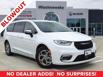 2023 Chrysler Pacifica Limited in a Bright White Clear Coat exterior color and Black/Alloy/Blackinterior. Wischnewsky Dodge 936-755-5310 wischnewskydodge.com 