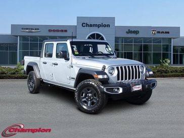 2023 Jeep Gladiator Sport 4x4 in a Silver Zynith Clear Coat exterior color and CLOTHinterior. Champion Chrysler Jeep Dodge Ram 800-549-1084 pixelmotiondemo.com 